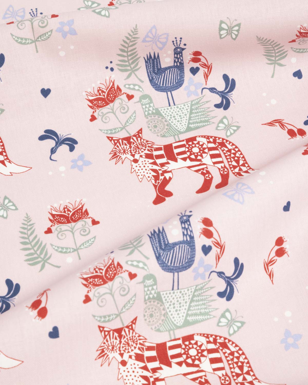 FOX pink - printed fabric