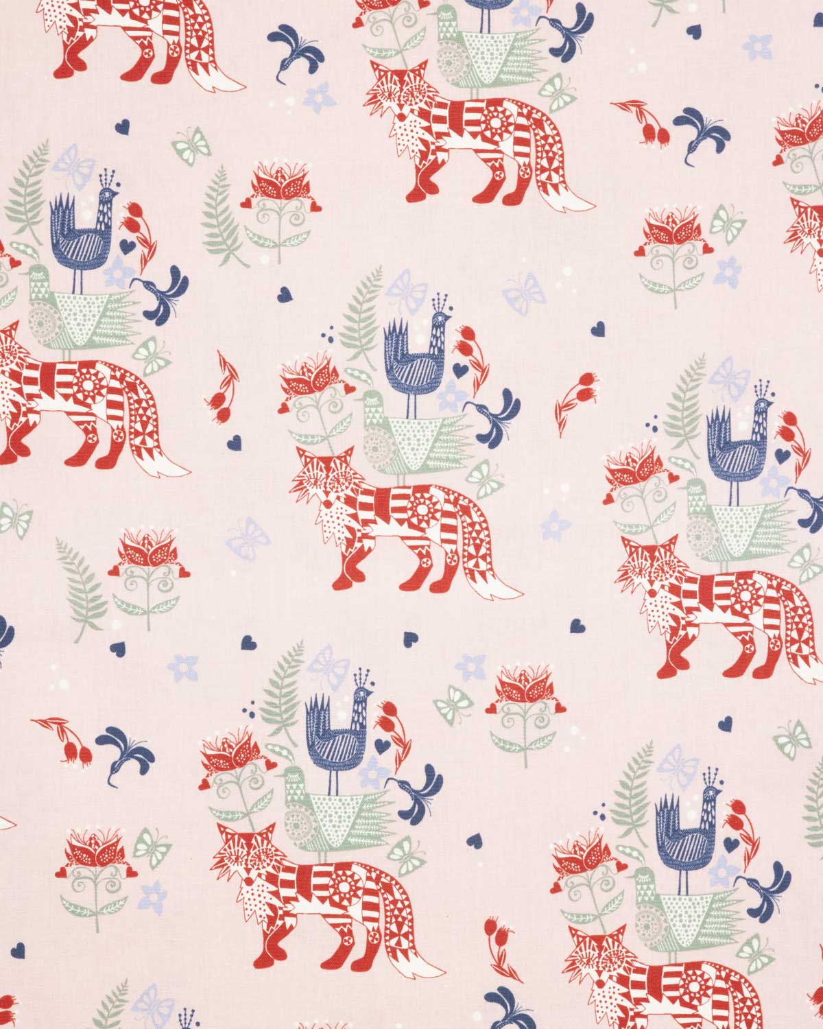 FOX pink - printed fabric