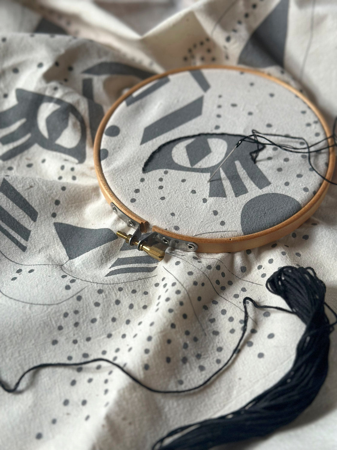 "My Embroidery Kit" - bobcat -Black