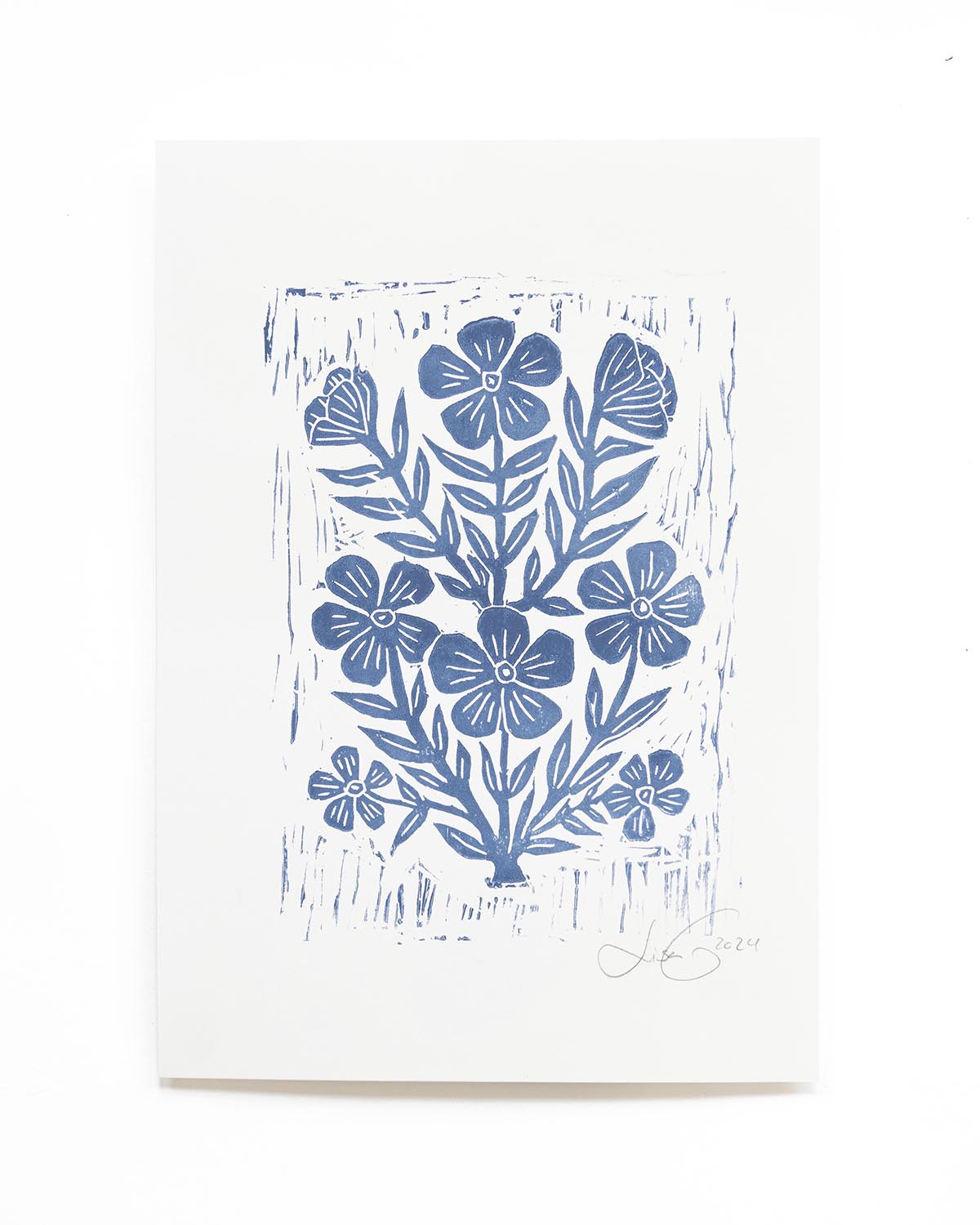 Lino blue flower