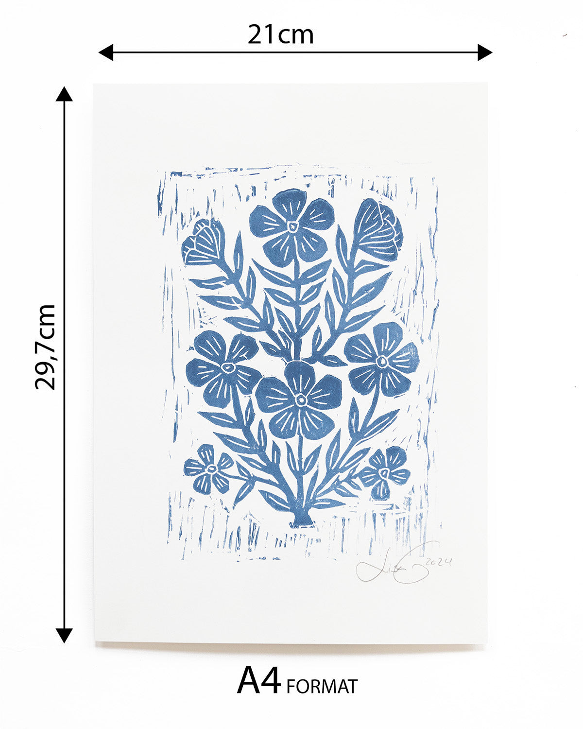 Lino blue flower