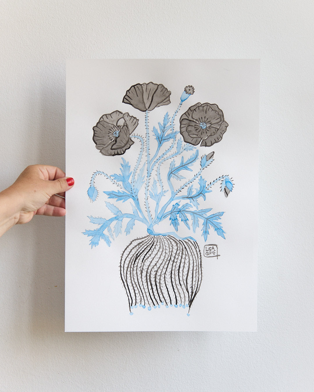Poppies  - Original Ink drawing