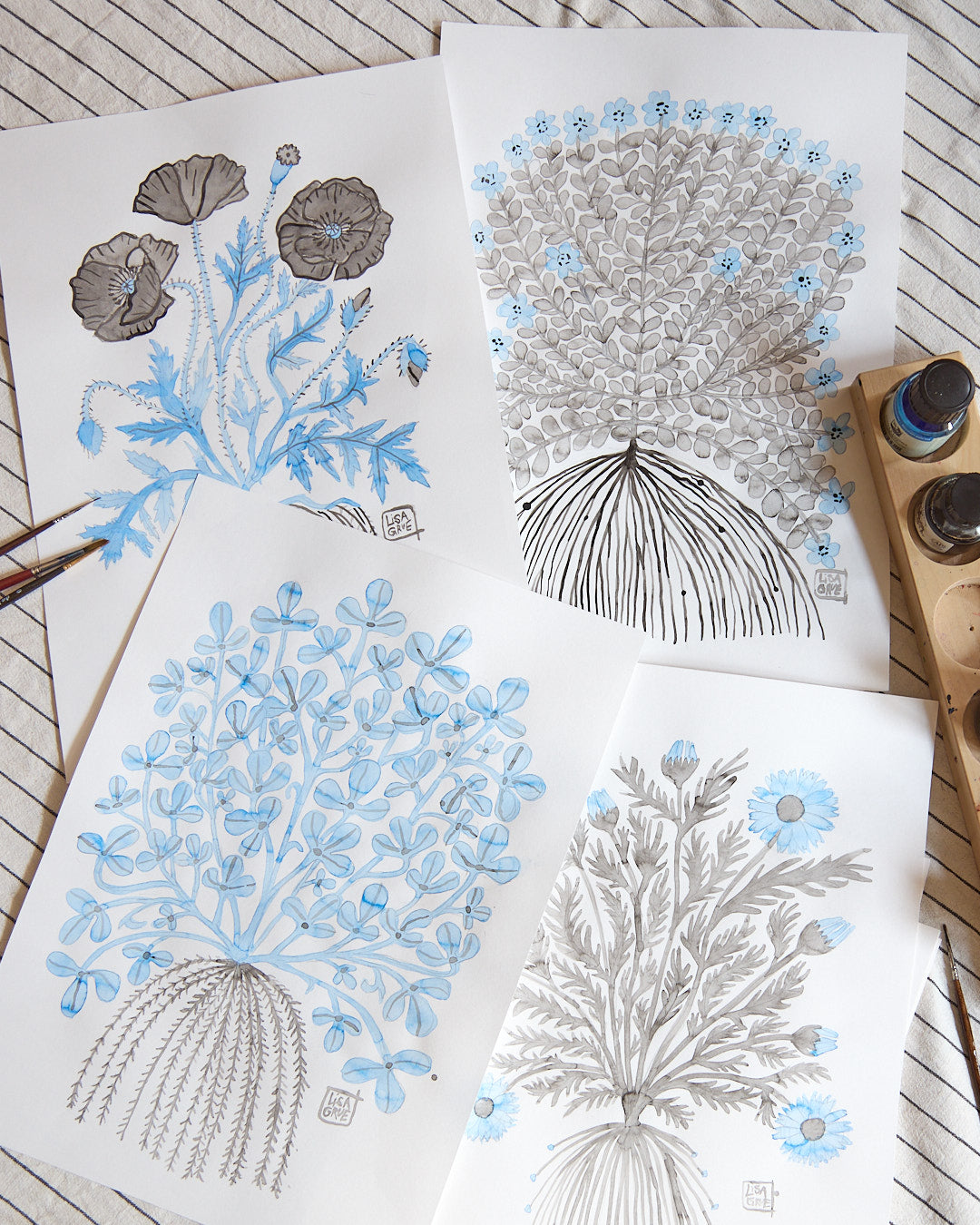 Poppies  - Original Ink drawing