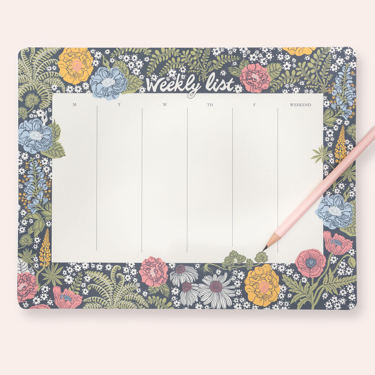 weekly planner - Flower pattern
