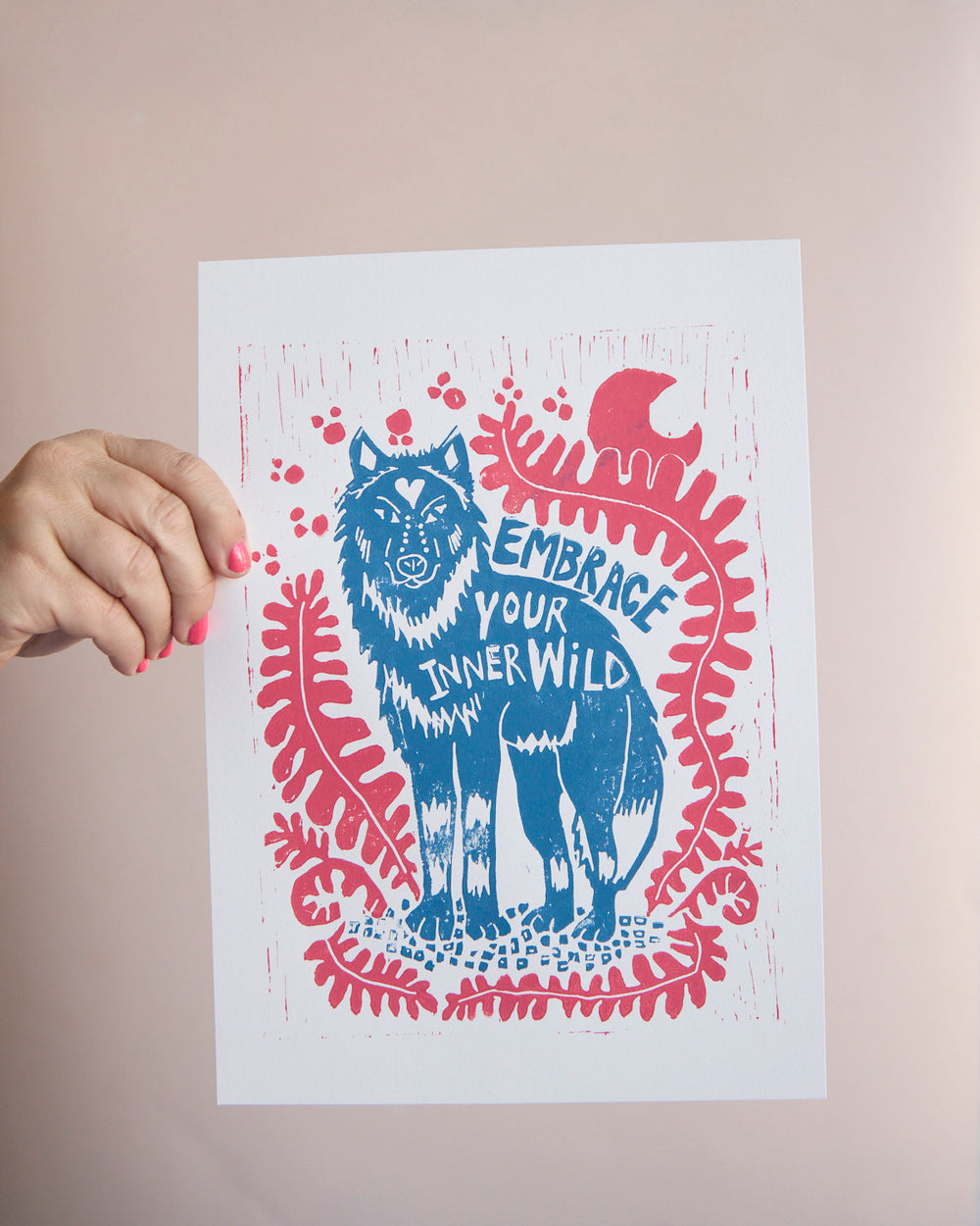 Imperfect Prints - Embrace you inner wolf - Blue