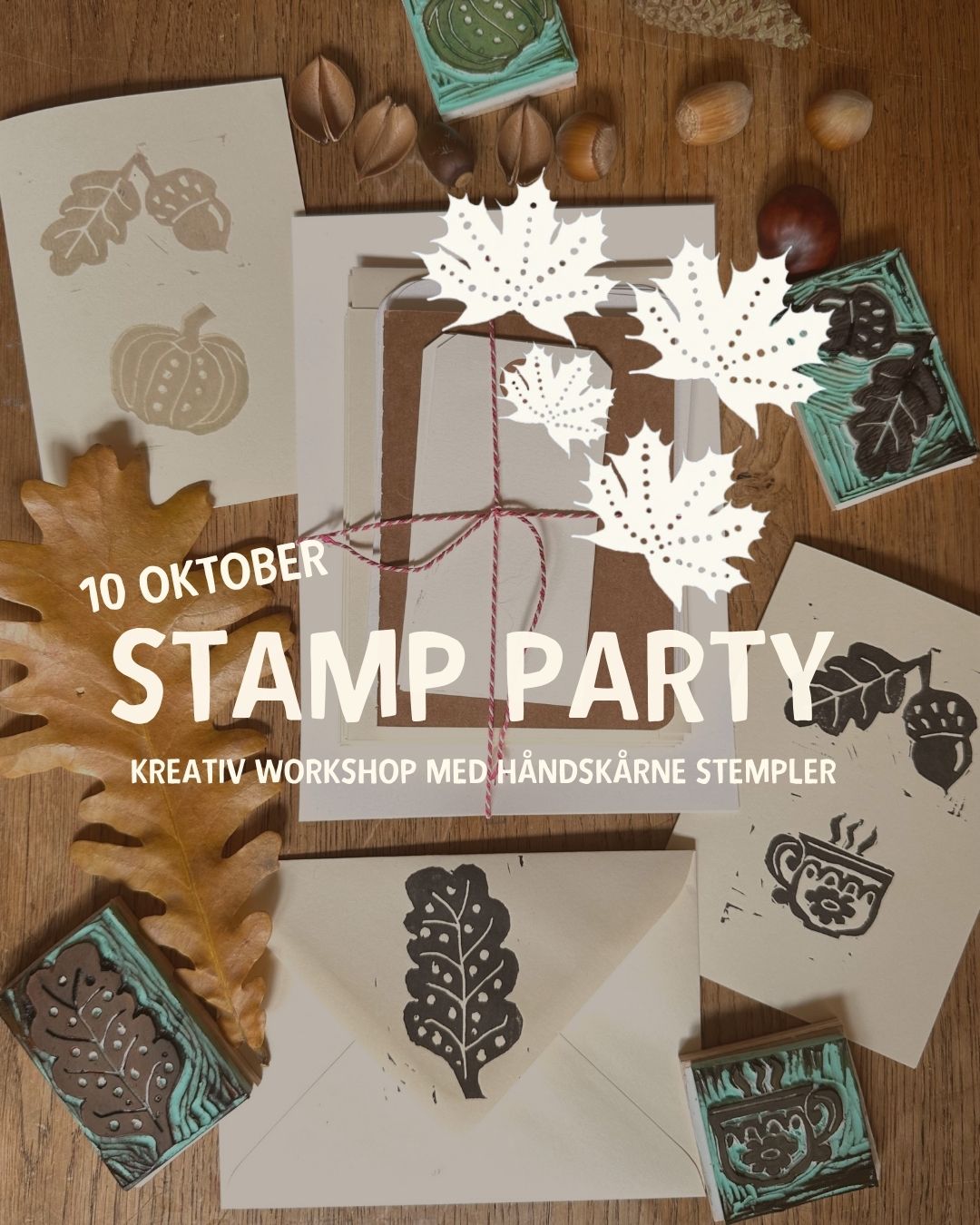 
                  
                    STAMP PARTY -  KREATIV WORKSHOP MED HÅNDSKÅRNE STEMPLER
                  
                