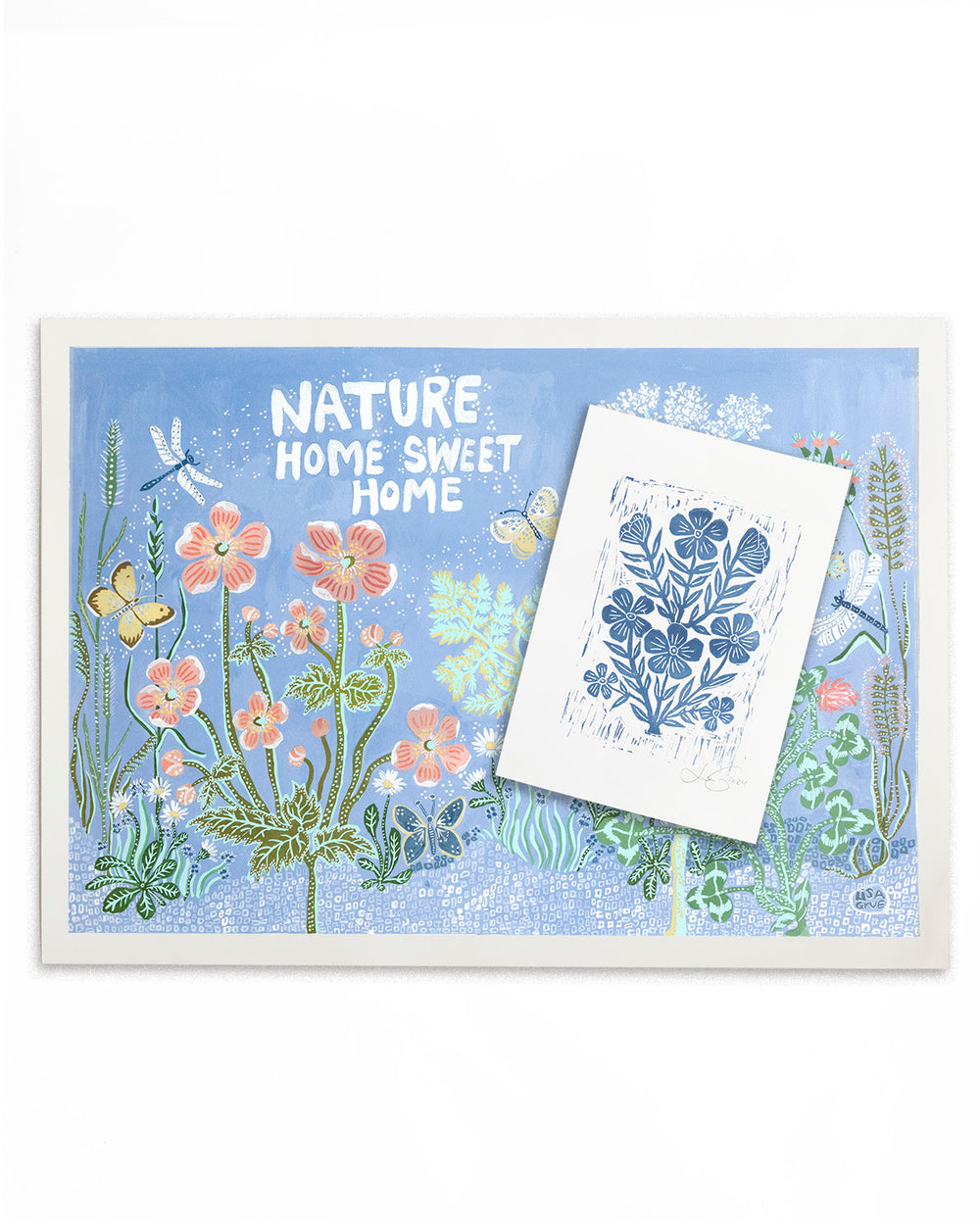 Nature - Home sweet home / 50x70cm + linoleum tryk