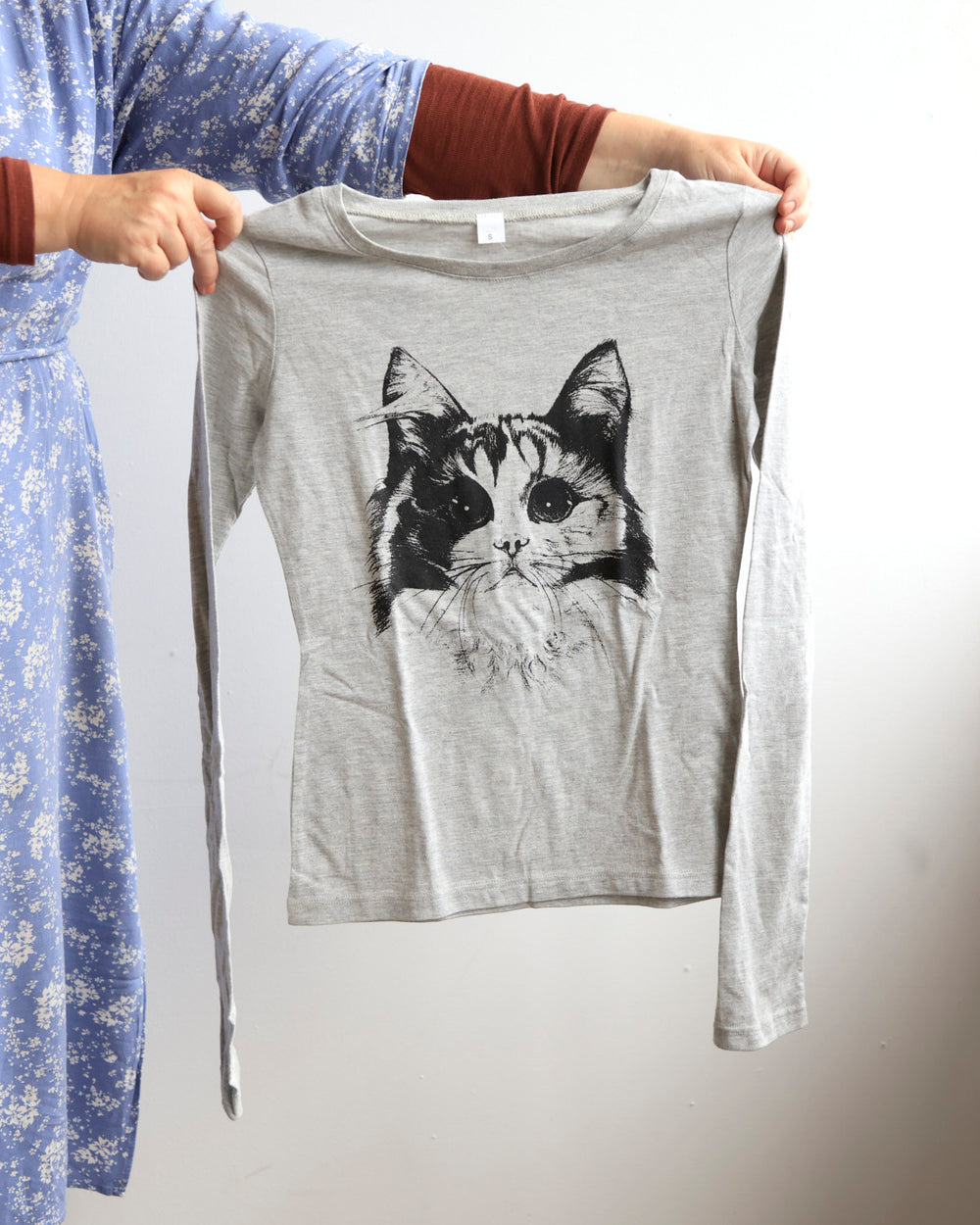 T-shirt Illustration Lisa Grue Grey CAT