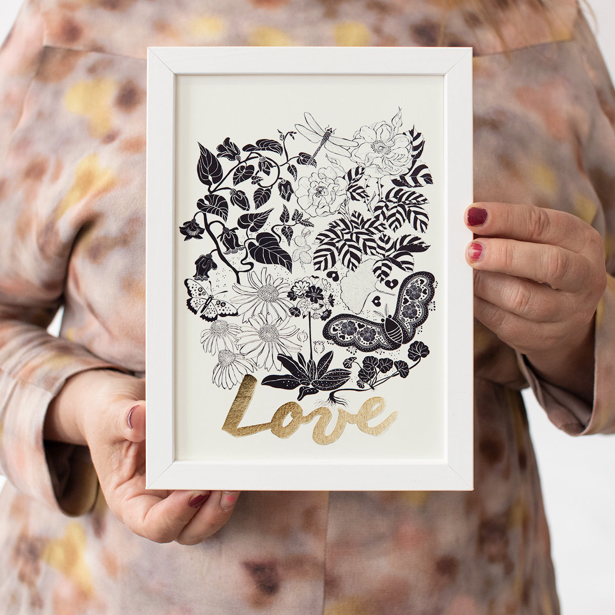 
                  
                    "Love Nature" Print i træramme
                  
                